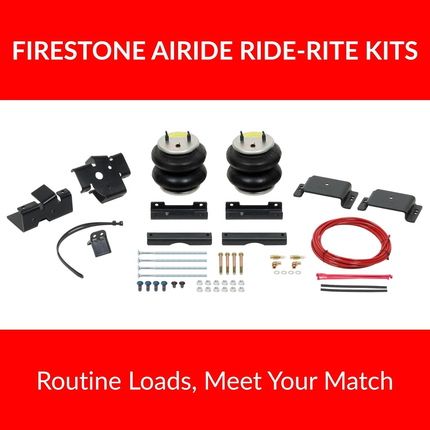 Firestone Airide Ride-Rite Rear Air Spring Kit with Air Command Single Wireless App & Remote Standard Compressor fits 2014-2025 Ram 2500 with 0" Lift | Includes TrendsAuto Decal