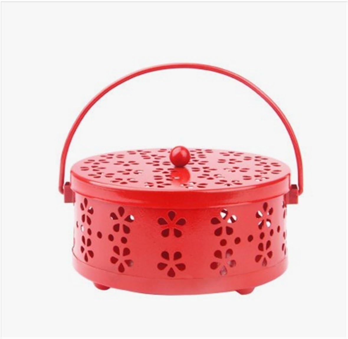 蚊取り線香ホルダー 蚊取り線香入れ 蚊取り線香スタンド 蚊やり 蚊遣り器 蚊取り線香立て 蚊取り器 虫除け おしゃれ 書斎 寝室 デスクトップ レトロ 置き物 インテリア レッド