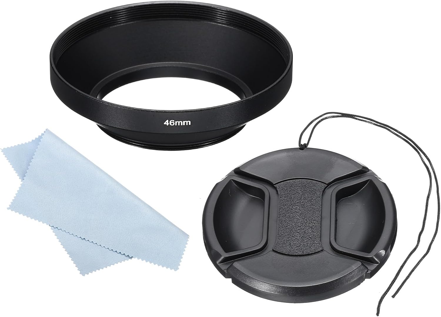 PATIKIL 46mm Lens Hood Wide Angle Matte Surface for Camera Lens Black