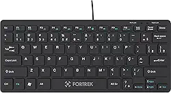 Teclado Mini Office Fortrek K13 USB ABNT2 Preto