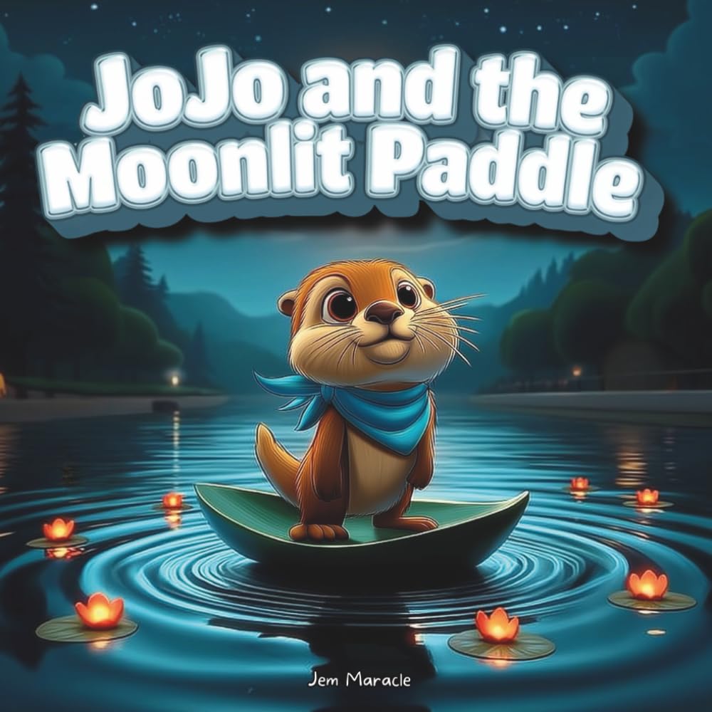 JoJo and the Moonlit Paddle: A Sparkly Night Adventure (A Rhyming Picture Book Series) (JoJo the Otter's River Adventures Series)