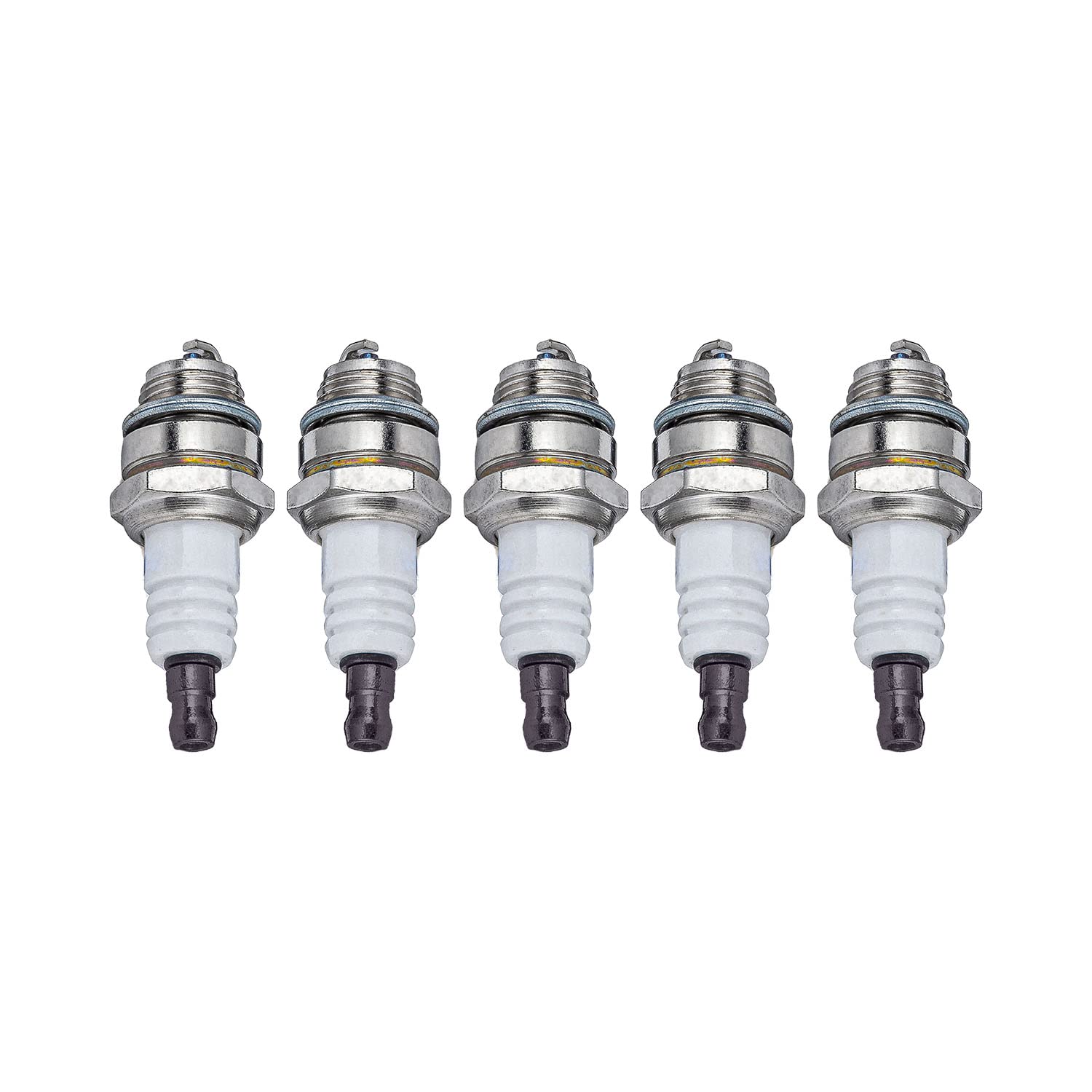BOUDECH Set di 5 Candele per Motori a 2 Tempi - l8rtf/bm6a/l7t - compatibili con decespugliatori mototrivelle motoseghe e motozappe