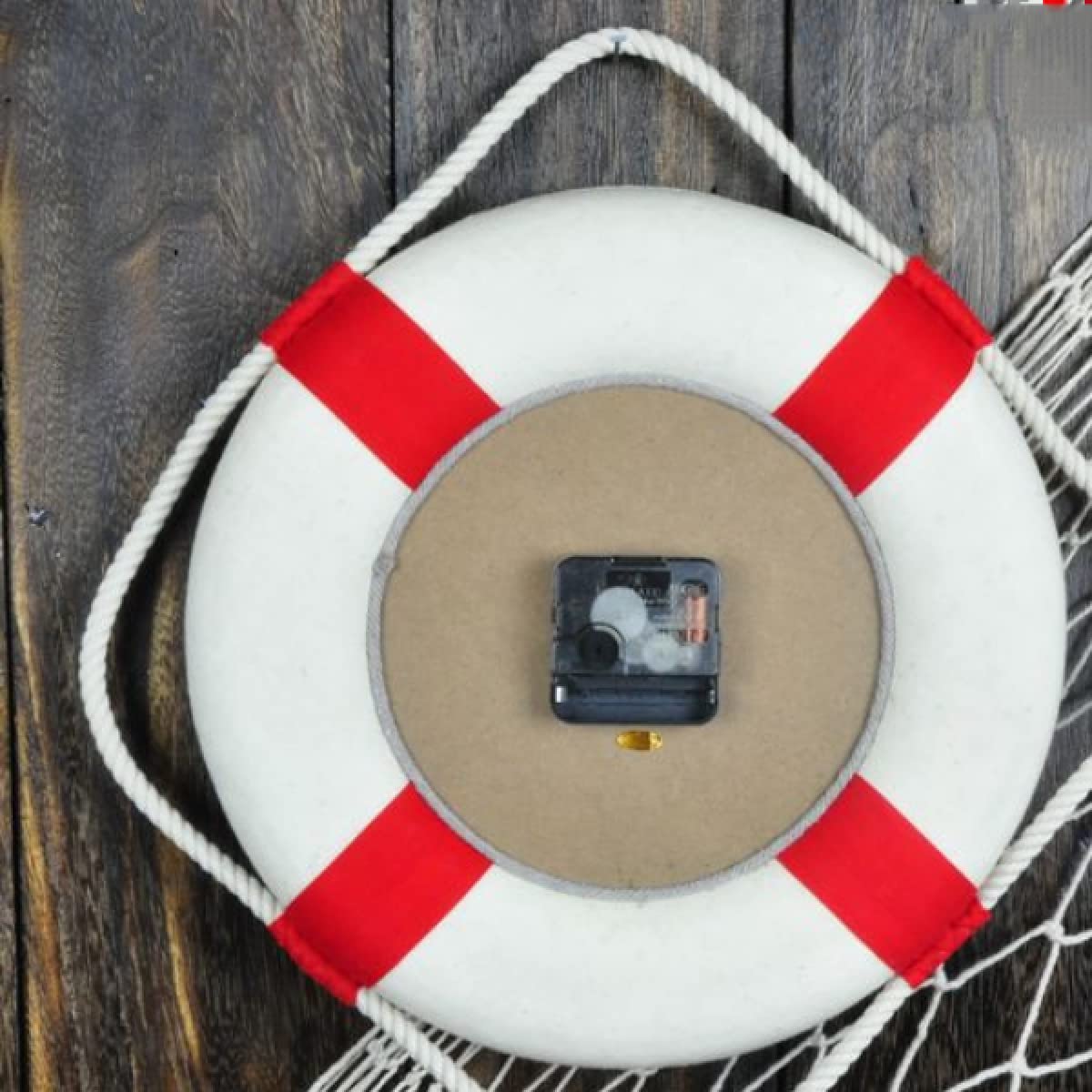 Horloge Décorative Nautique En Résine - 20 X 20 X 7 Cm, Style Marin, Silencieuse, Pour Salon, Bureau Ou Chambre