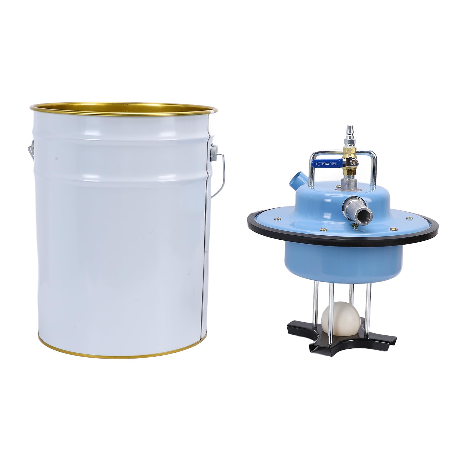 Denash Aspirador Industrial Neumático 20L Húmedo Seco, Bajo Ruido, Potente Succión para Fábrica De Taller De Automóviles, Relleno De Hierro Polvo Aceite Agua