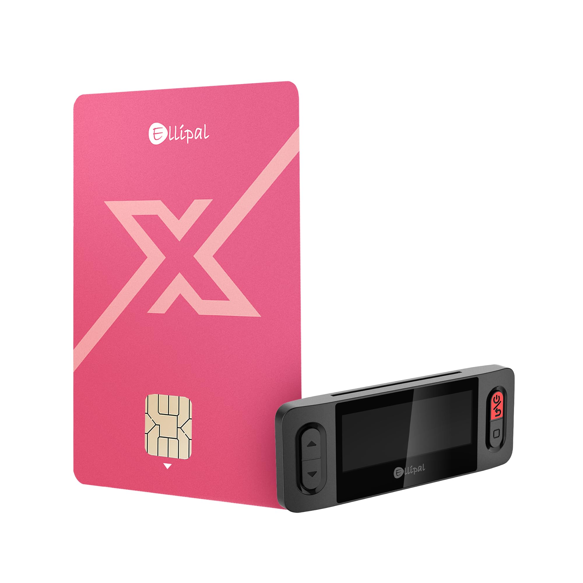 Ellipal X Card Raspberry Red – Air Gapped Crypto Cold Wallet （with Starter Accessory Kit）