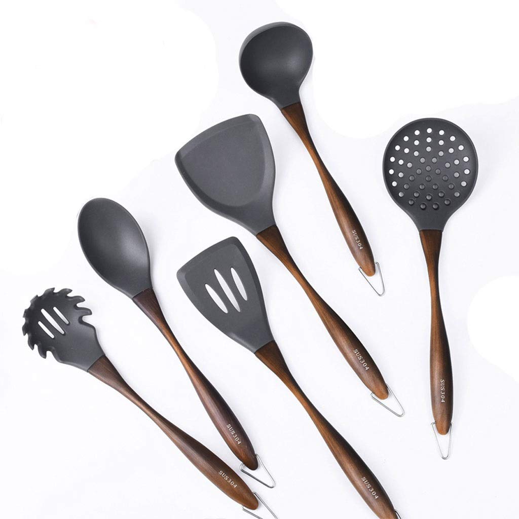 MYUYEE Kitchen Utensils Set,Stainless Steel Handle Silicone Cooking Tool Sets Spoon Spatula Kitchenware Kitchen Utensils Set