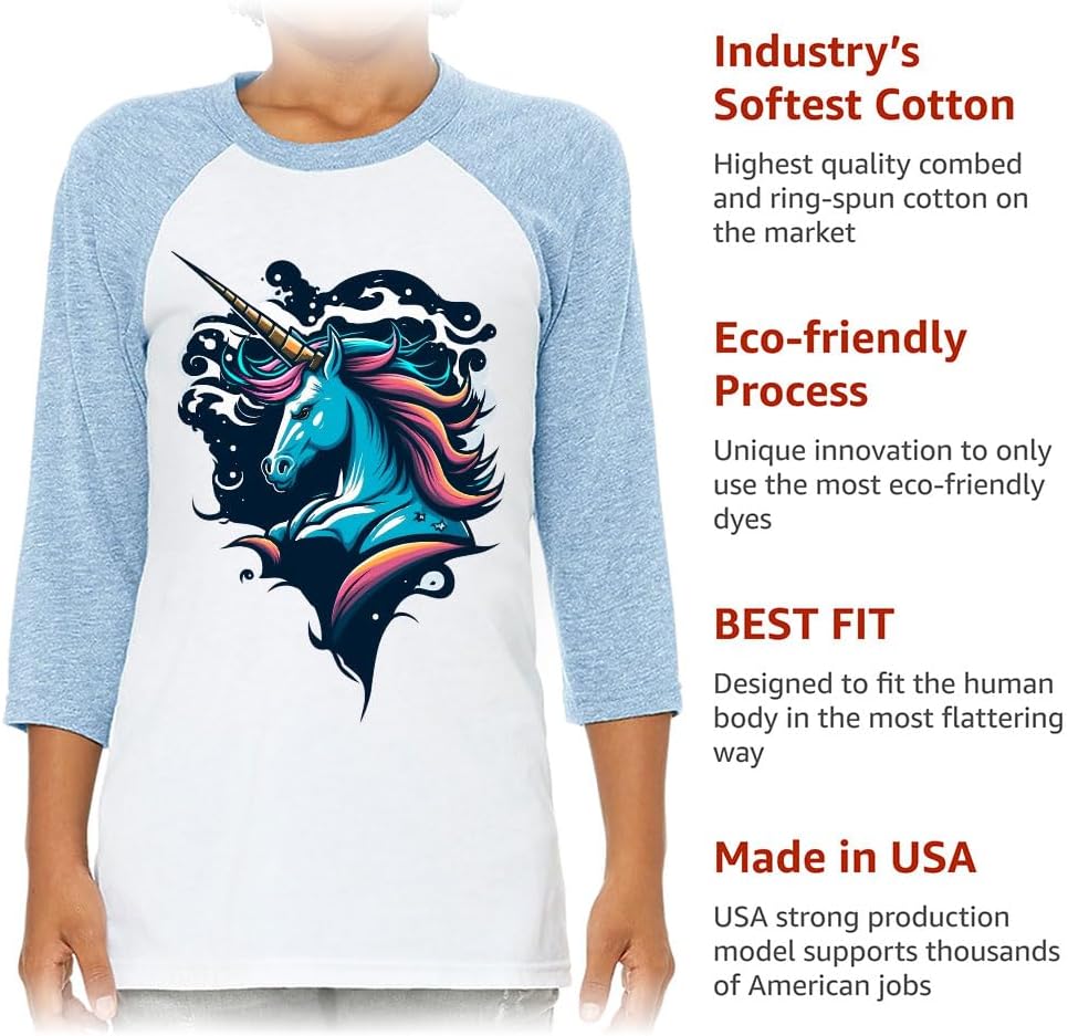 Cool Unicorn Kids' Baseball T-Shirt - Best Present Ideas - Presents for Kids