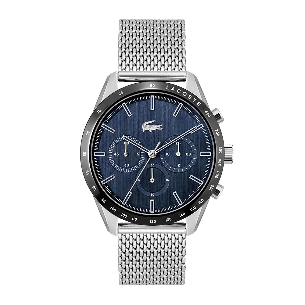 Lacoste Chronograph Quartz Watch BOSTON Collection for Men with Leather or Stainless Steel bracelet in Link or Mesh