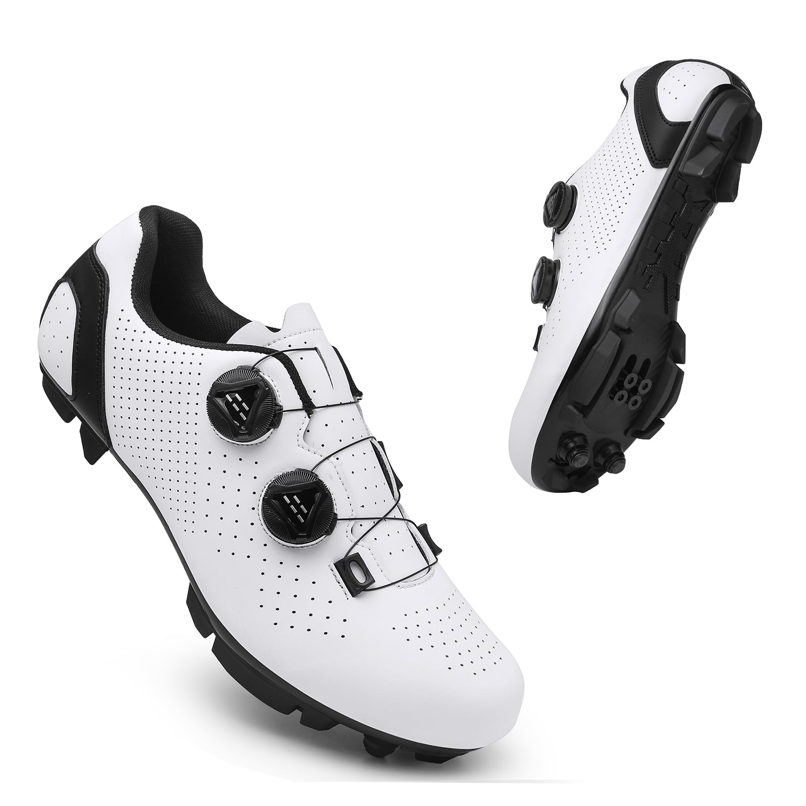 MTB Schuhe Herren Radschuhe Fahrradschuhe Kompatibel mit Shimano SPD 2-Bolzen Pedalen mit Cleats, Mountainbike Schuhe mit Schnalle