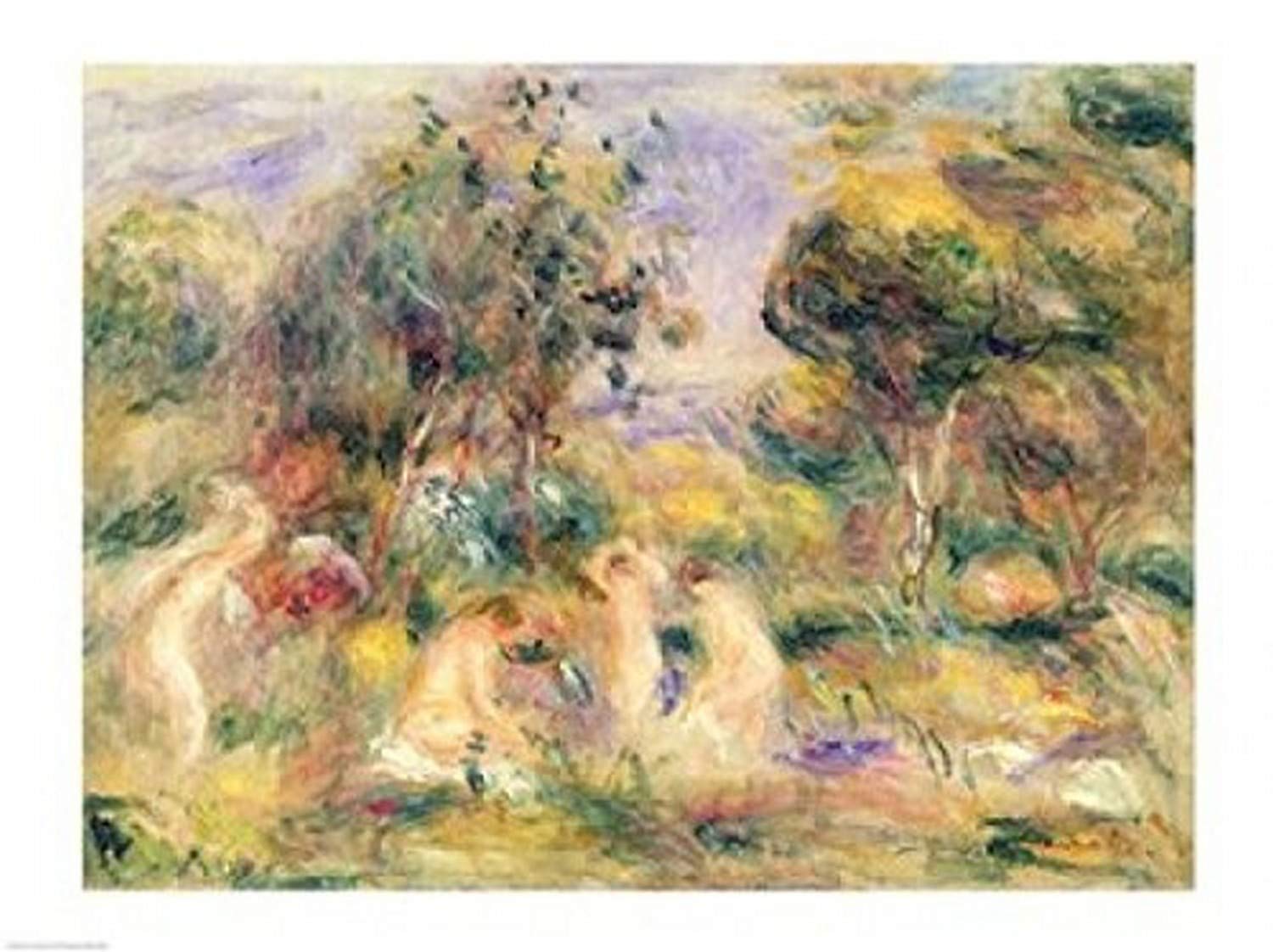Les Grandes Baigneuses Poster de Pierre-Auguste Renoir (24 x 18