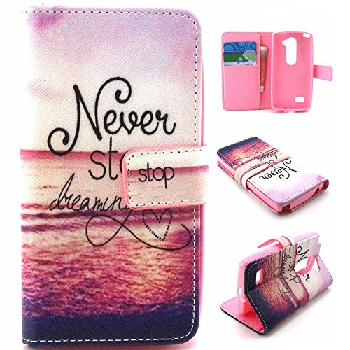 LG Risio Case LG Risio Leather Flip Kickstand Case,Tribe-Tiger Stylish Broad Sea Design Premium Leather Magnet Slim Flip Kickstand Case Cover for LG Risio