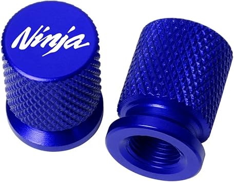 Compatible with Ninja 400 650 300 250 250R ZX14R ZX10R ZX6R Accessories Motorcycle CNC Aluminum Tire Valve Air Port Stem Cover CapsBlue, 781259