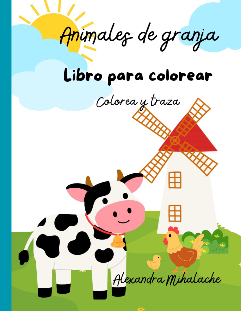 Libro para colorear animales de granja: colorea y repasa