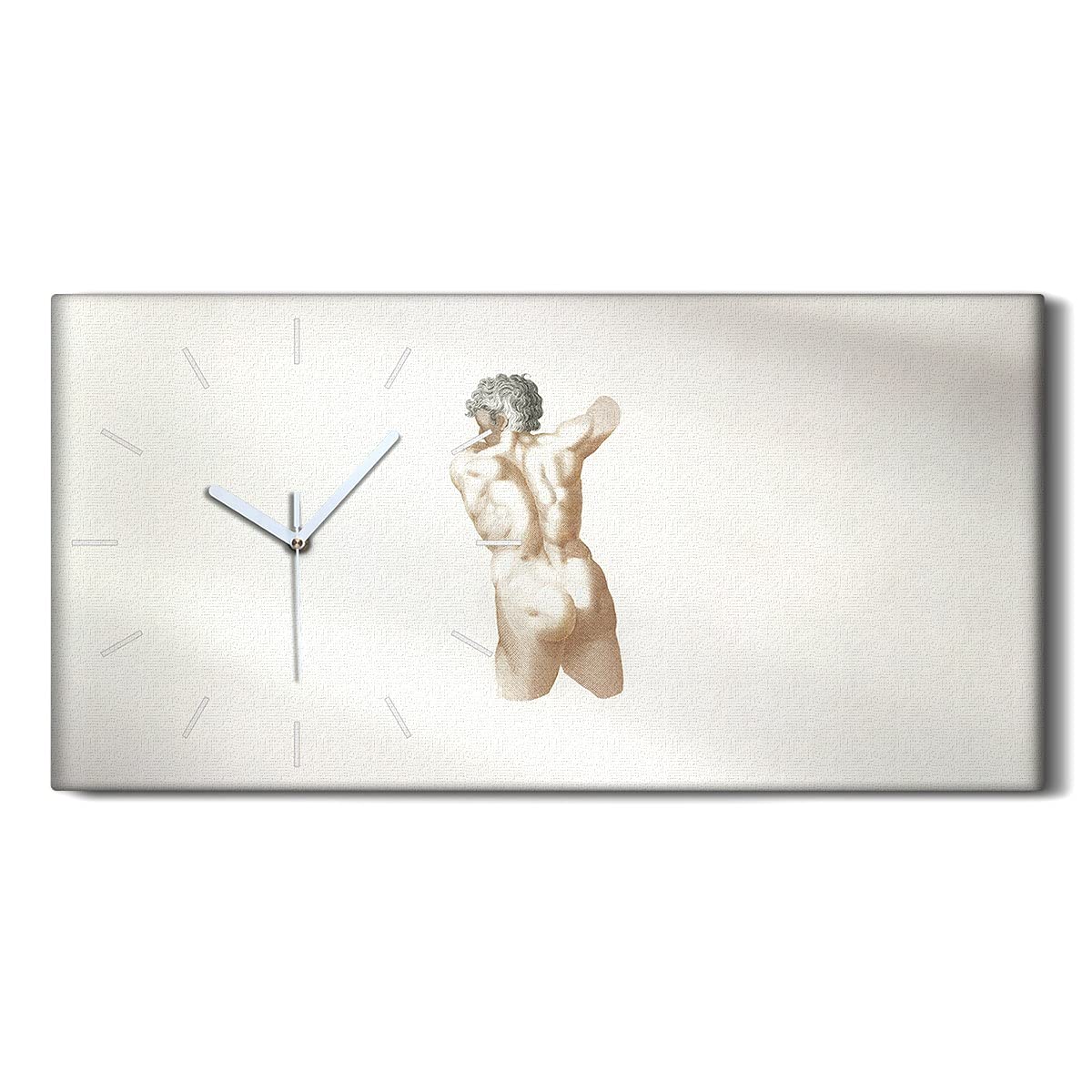 Ne Pas Tic Tac en Silence Horloge sur Toile 60x30cm Résout le Bruit pour Décoration Chambre Salon
