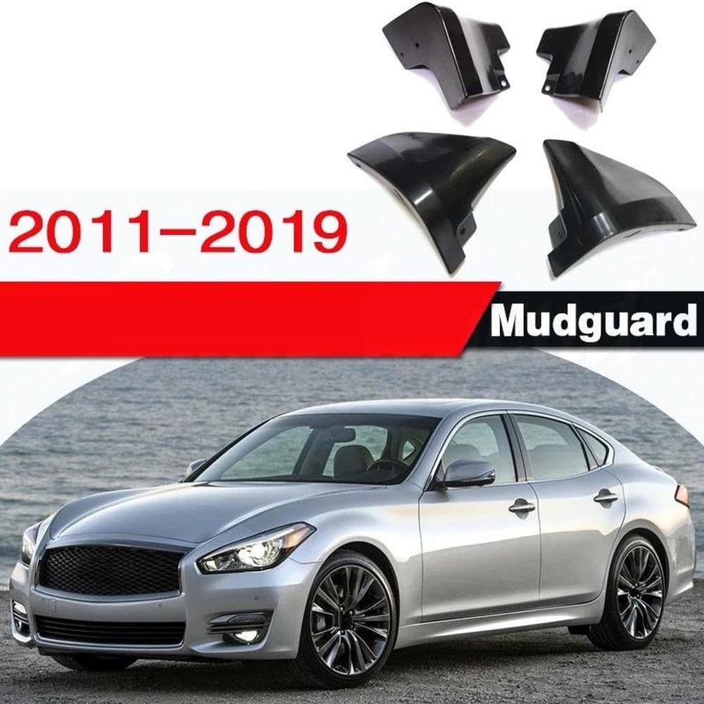 Car Splash Proof Front & Rear 4Pcs/Set Mudguard Car Splash Guard Fender for Infiniti Q70 / Q70L Y51 Facelift Model（2015 2016 2017 2018 2019）