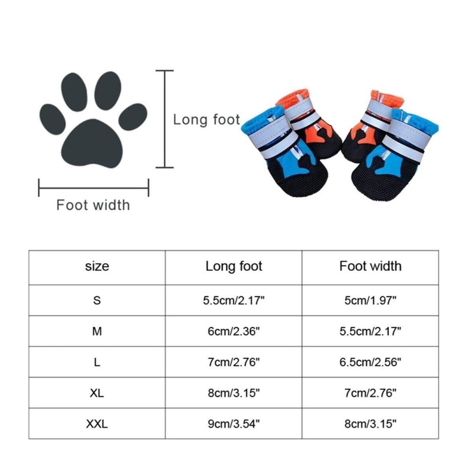 Chaussures pour chien en maille respirante avec sangles réfléchissantes, semelles antidérapantes, protections de pattes réglables pour une utilisation en intérieur et en extérieur (orange, taille M)