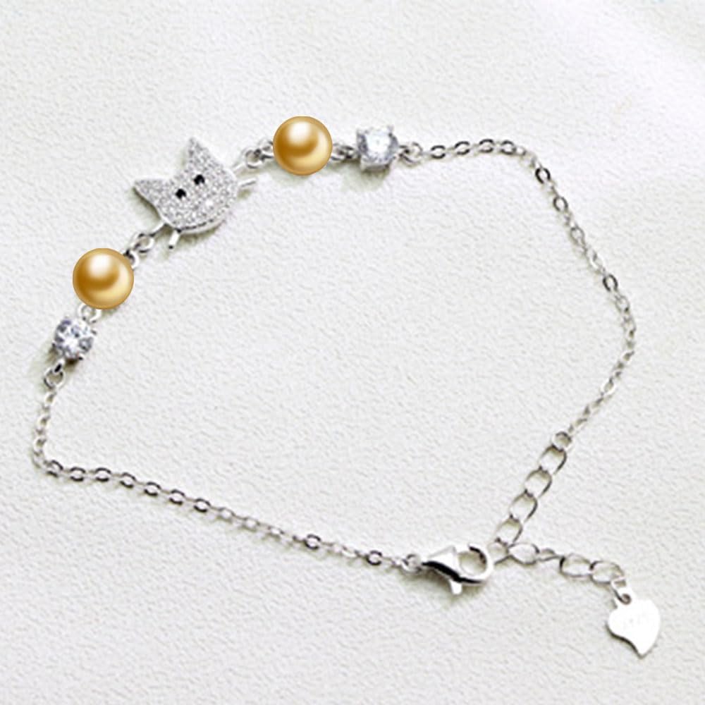 Wife Jewelry Gifts - Genuine South Sea Golden Pearl Jewelry Bracelet for Women, Birthday Jewelry for Girlfriend, Valentine's Day for Wife, Mother's Day for Mom Grandma, Gifts for Her NO33676