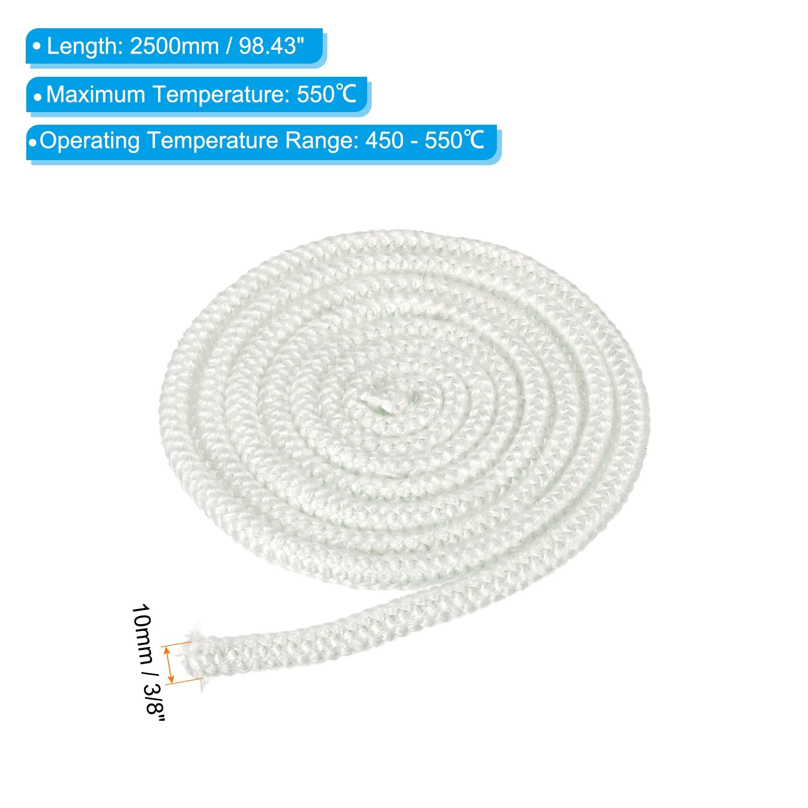 PATIKIL Stove Rope 10mm x 2.5 Meters - Image 2