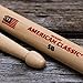 Vic Firth American Classic 5B Wood-Tipped Drumsticks - 3-Pack Bundle with Austin Bazaar Polishing Cloth