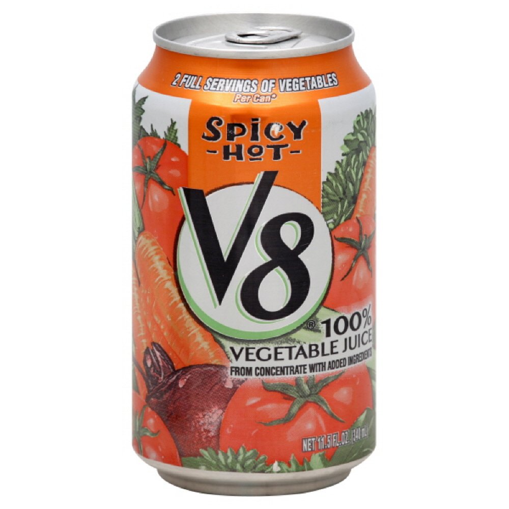 V8 Cocktail Low Salt Spicy Hot, 11.5 Fl Oz (Pack of 24