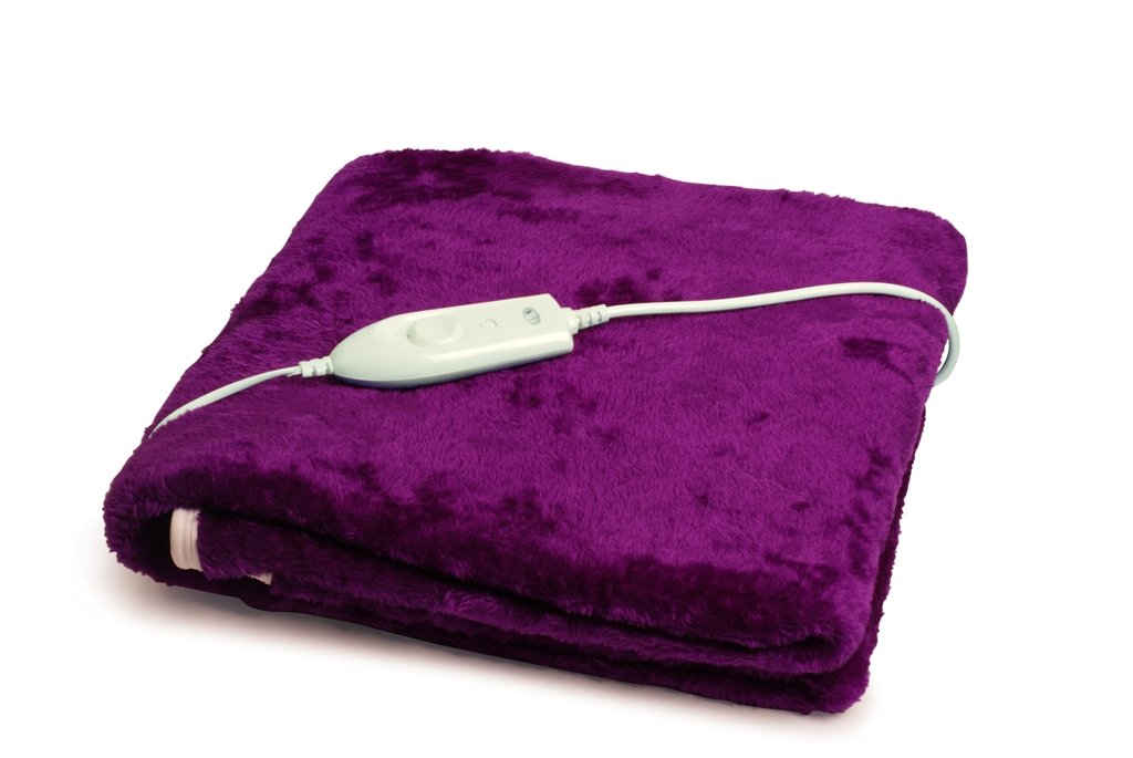 Expressions Signature Electric Bed Warmer - Electric Under Blanket - Single Bed Size (150cms x 80cms) with 3 Heat Settings & Dual Safety Feature with Over Heat Protection - Color: Purple