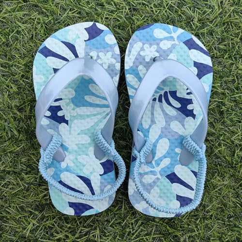 Toddler Thong Flip Flops with Strap Kids Girls Boys Slides for Beach Pool,lansedahua,Toddler Size 5-62