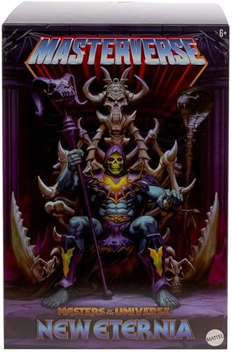 Miniatura 2 de Masters of the Universe Masterverse Skeletor - Juego de figura de acción y trono, juguete Motu, trono iluminado, capucha y capa desmontables, 2
