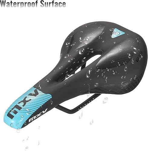 Miniatura 9 de Cojín de asiento de bicicleta, cómodo de espuma viscoelástica, repuesto suave acolchado con carreras especializadas, impermeable, para bicicleta de