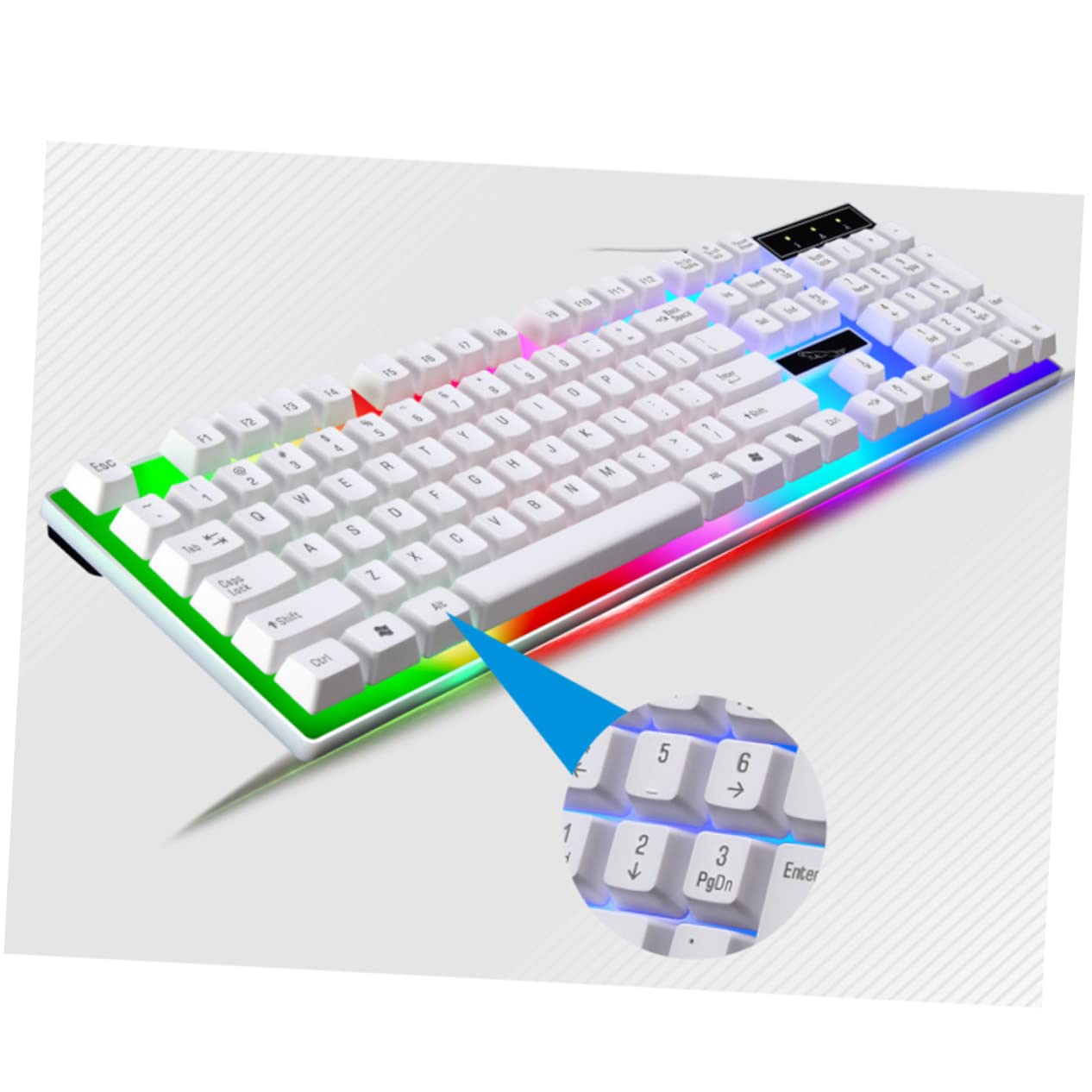 Kit Tastiera e Mouse Cablati G21b Bianco USB 104 Tasti Abs