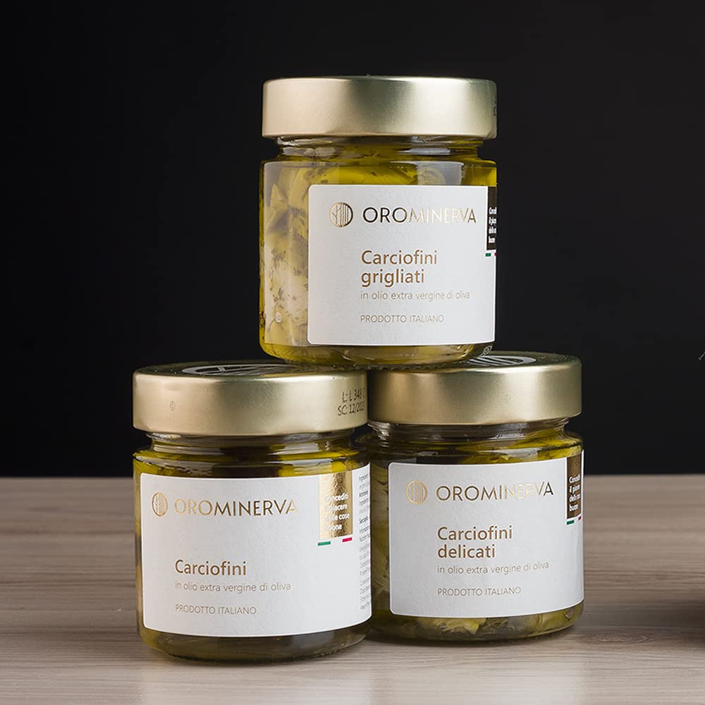 OROMINERVA - Set carciofini sott'olio da 6 vasetti - In olio EVO e senza conservanti