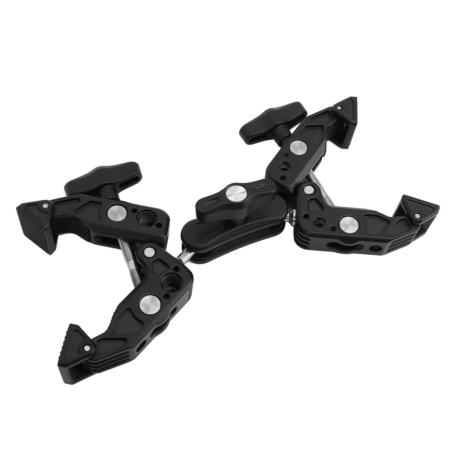 Podwójny uchwyt Super Clamp Mocowanie kamery ze stopu aluminium Adapter zaciskowy z głowicą kulową z interfejsem 1/4 3/8 cala do monitora Oświetlenie LED Profesjonalny sprzęt