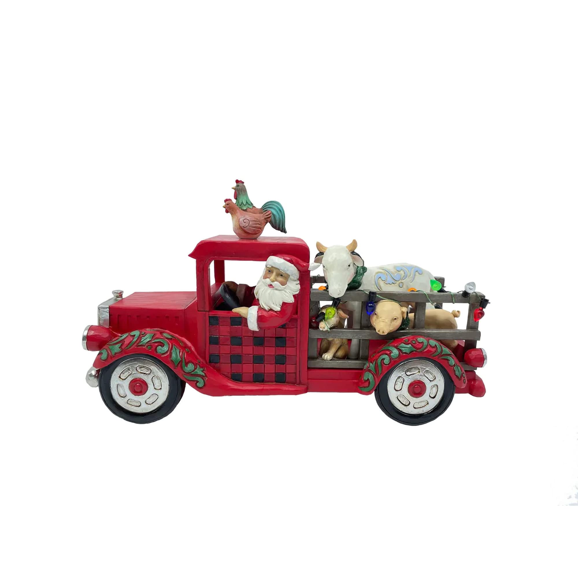 Enesco Jim Shore Country Living Santa Driving Truck Figurine 10.6 Inch 6011739
