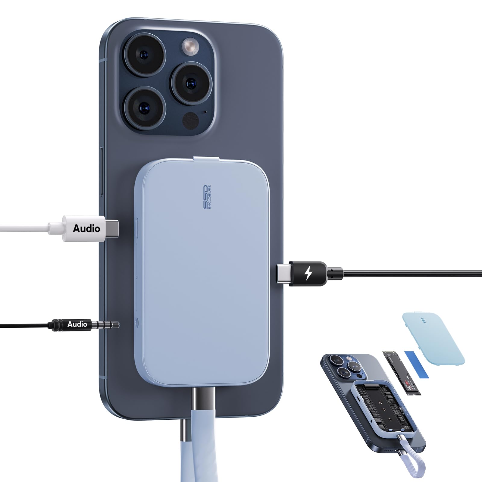 Amazon.co.jp: PULWTOP M.2 NVMe 2230 SSD ケース 外付け マグネット式  