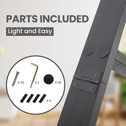 Miniatura 9 de Escalera para mantas de 5 niveles, estante de edredón de pared de 4.8 pies, almacenamiento de mantas de granja para sala de estar, dormitorio y