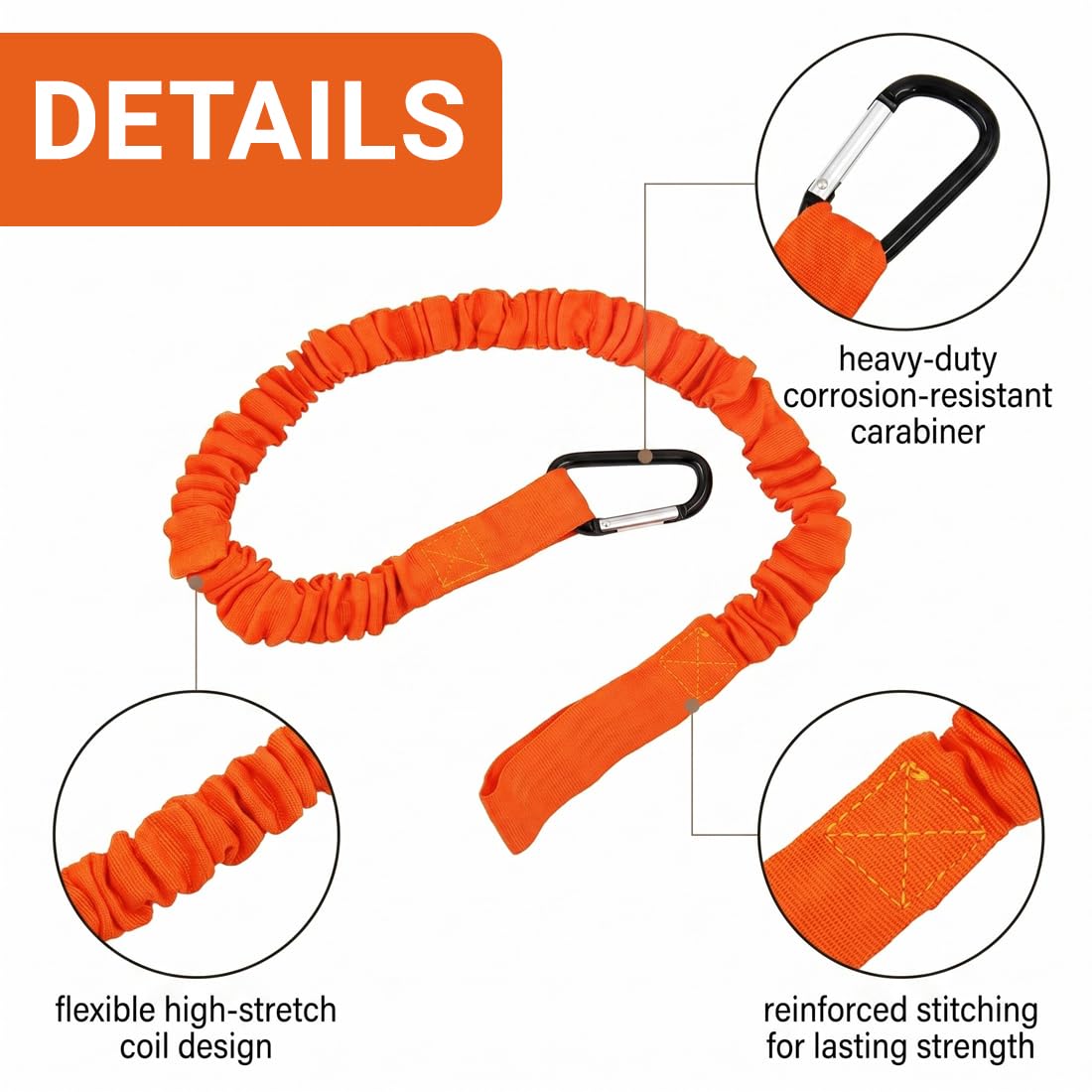 Leash pagaia kayak, corda pagaia anti smarrimento, laccio remo canoa SUP, leash elastico pagaia barca pesca, accessorio sicurezza kayak canoa escursioni acqua
