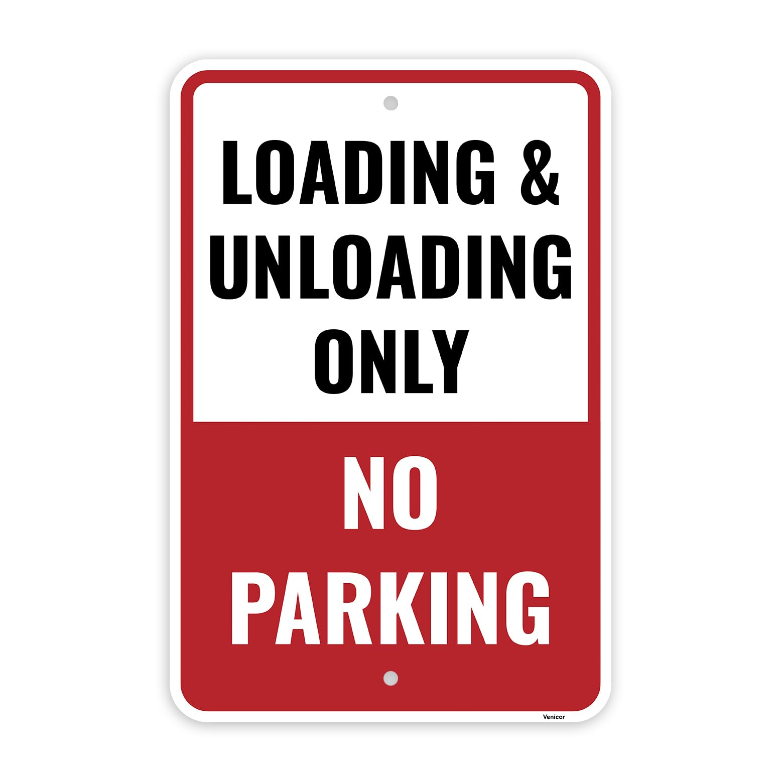 Loading Zone Aluminum Sign, No Parking During Operations, 12x8 Inch