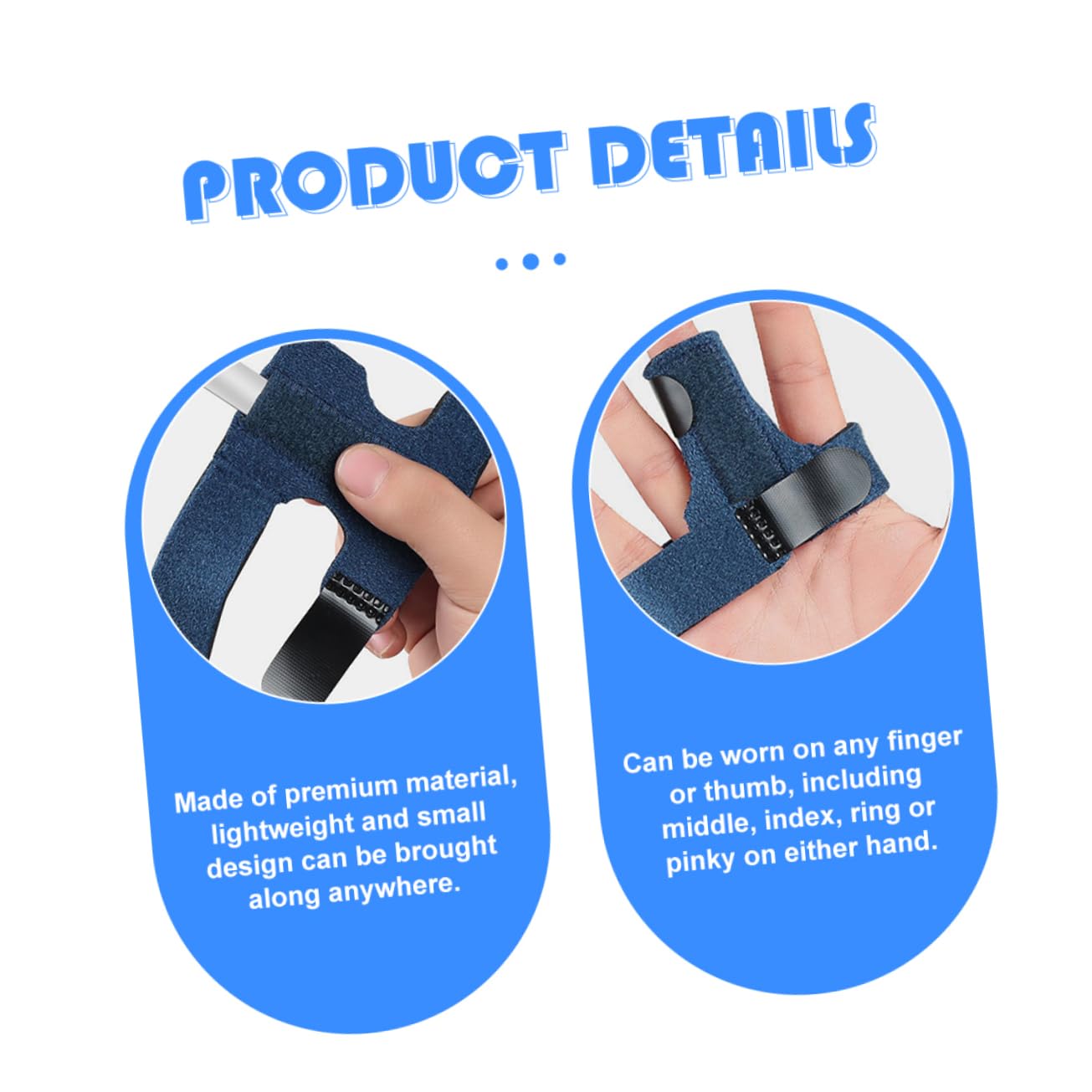 Adjustable Aluminum Finger Splint Support Plate Extra Strap