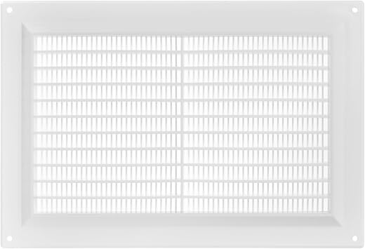 250 x 170 mm White Vent Cover   Louvered Plastic Air Vent Cover with Mesh   HVAC Return Air Vent Cover for Wall, Ceiling, Shed Vents   Air Supply and Exhaust Ventilation Grilles for Indoor