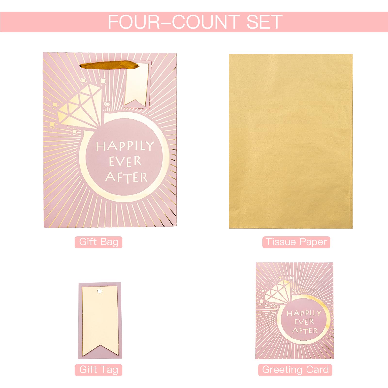 Loveinside Sacchetto regalo di compleanno blu con carta velina per compleanno, baby shower, festa e altro ancora - 33 x 25 x 12,7 cm, 1 pz