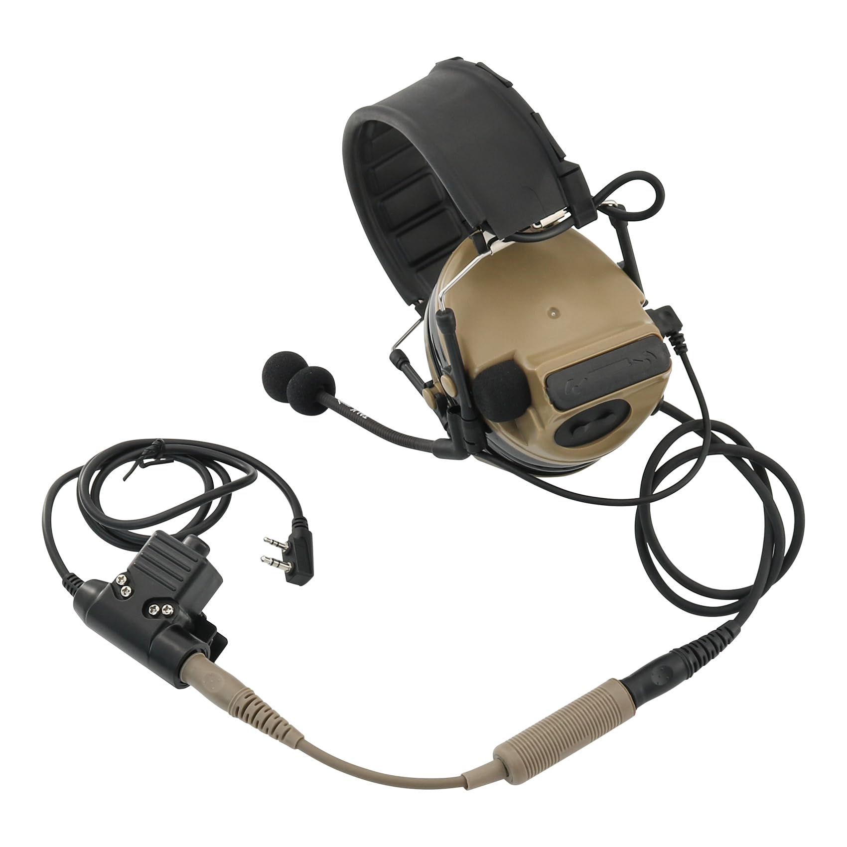 U-174 PTT Adapter Cable | Military To Civilian Headset Converter For Tactical Comms
