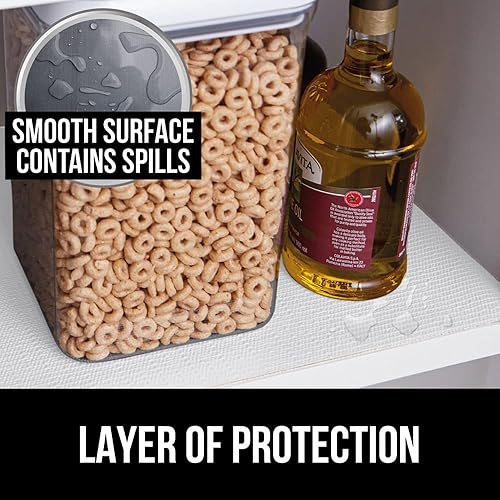 Miniatura 7 de Gorilla Grip Paquete de 2 forros no adhesivos para cajones, forro suave para cajones, tamaño 17.5 x 20 pulgadas, color blanco