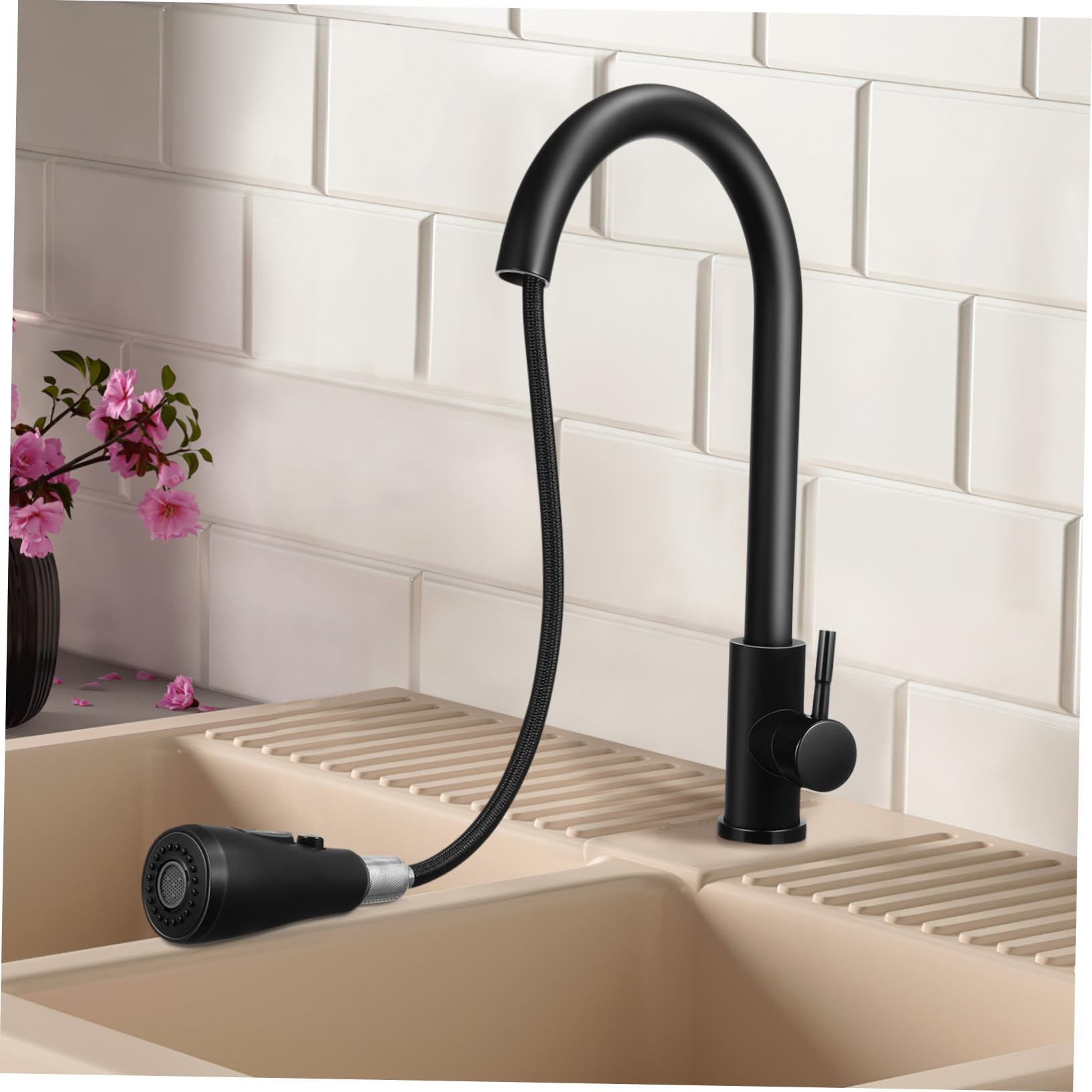 Robinet cuisine extractible Mipcase en alliage 304 rotatif 360