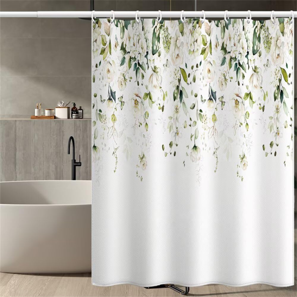 Rideau de douche 180x200cm anti-moisissure en polyester imperméable
