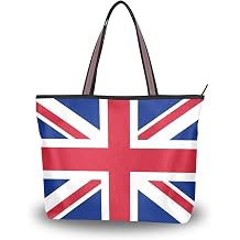 QMXO England UK British Flag Handbags and Purse for Women Tote Bag Large Capacity Top Handle Shopper Shoulder Bag