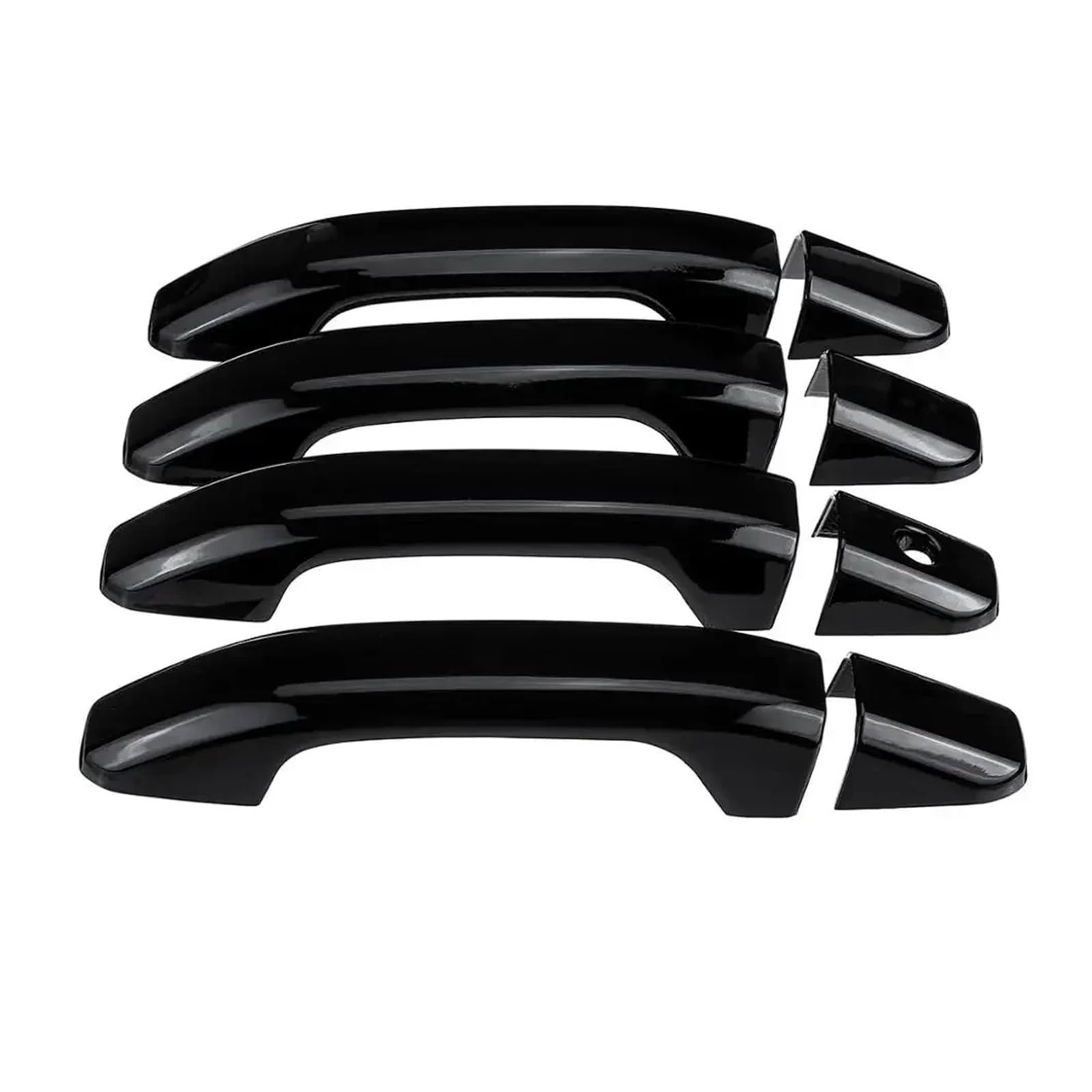Ropaix Black Side Exterior Door Handle For Chevy For Silverado 1500 2500 3500 2014-2019 Car Exterior Door Handle Covers Chrome(Black)