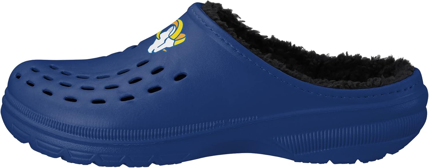 FOCO Men's NFL Sherpa Lined Big Logo Clog
