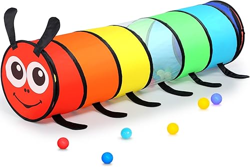 Miniatura 7 de Moncoland Túnel de juego para niños pequeños, tienda de campaña colorida de 6 pies para bebé o perro gato, regalo plegable para juegos de niños