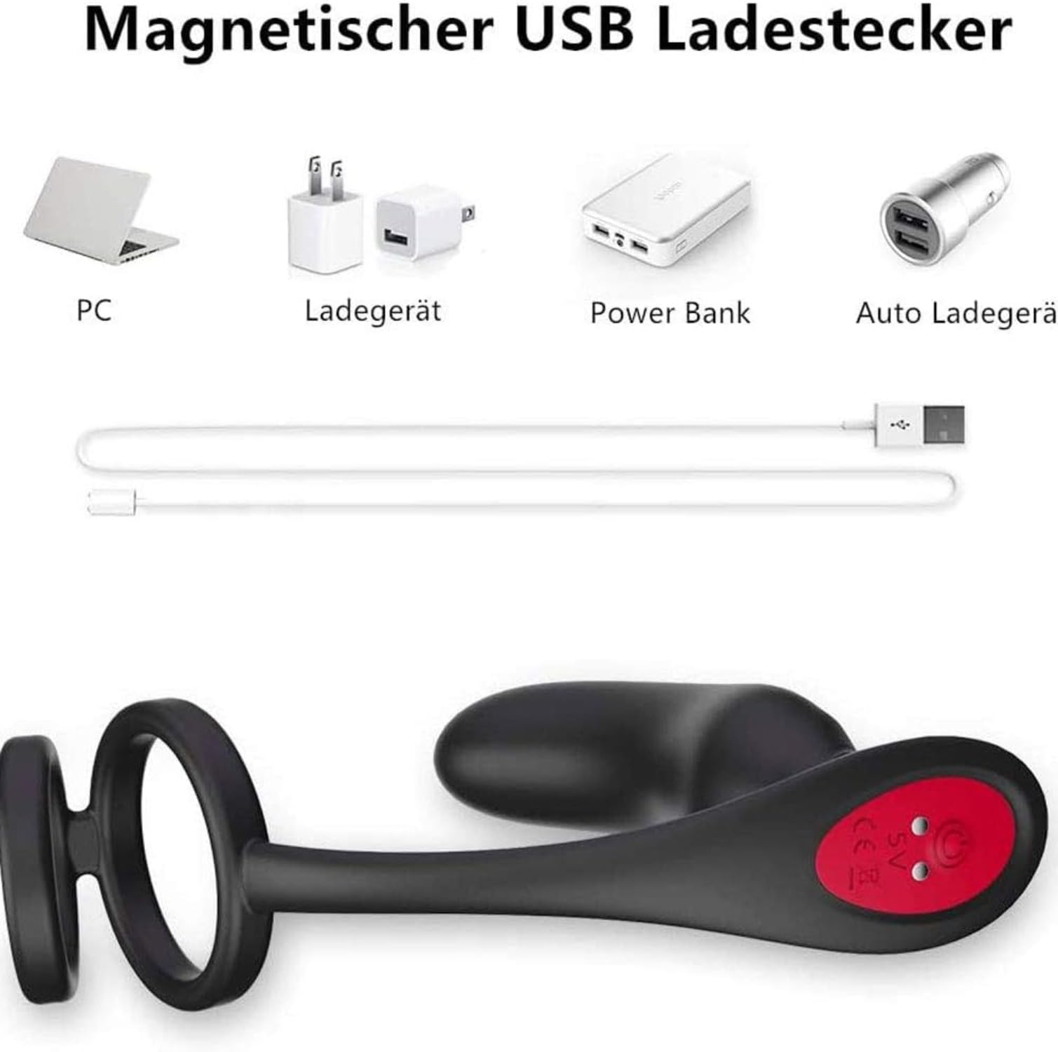 Anello massaggiante, vibratore anale, 9 modalità, morbido silicone anale, massaggiatore