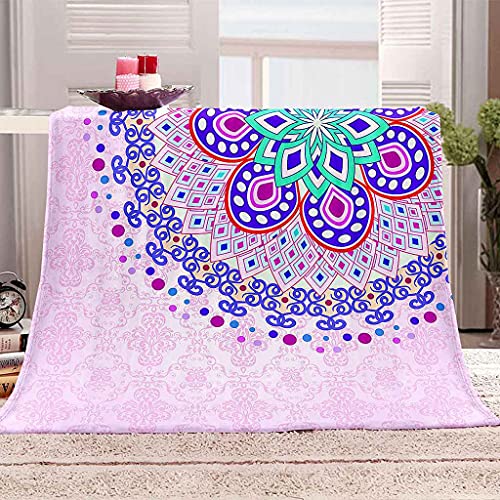 Couverture sofa 3D fleur violette pour vos soirées cocooning