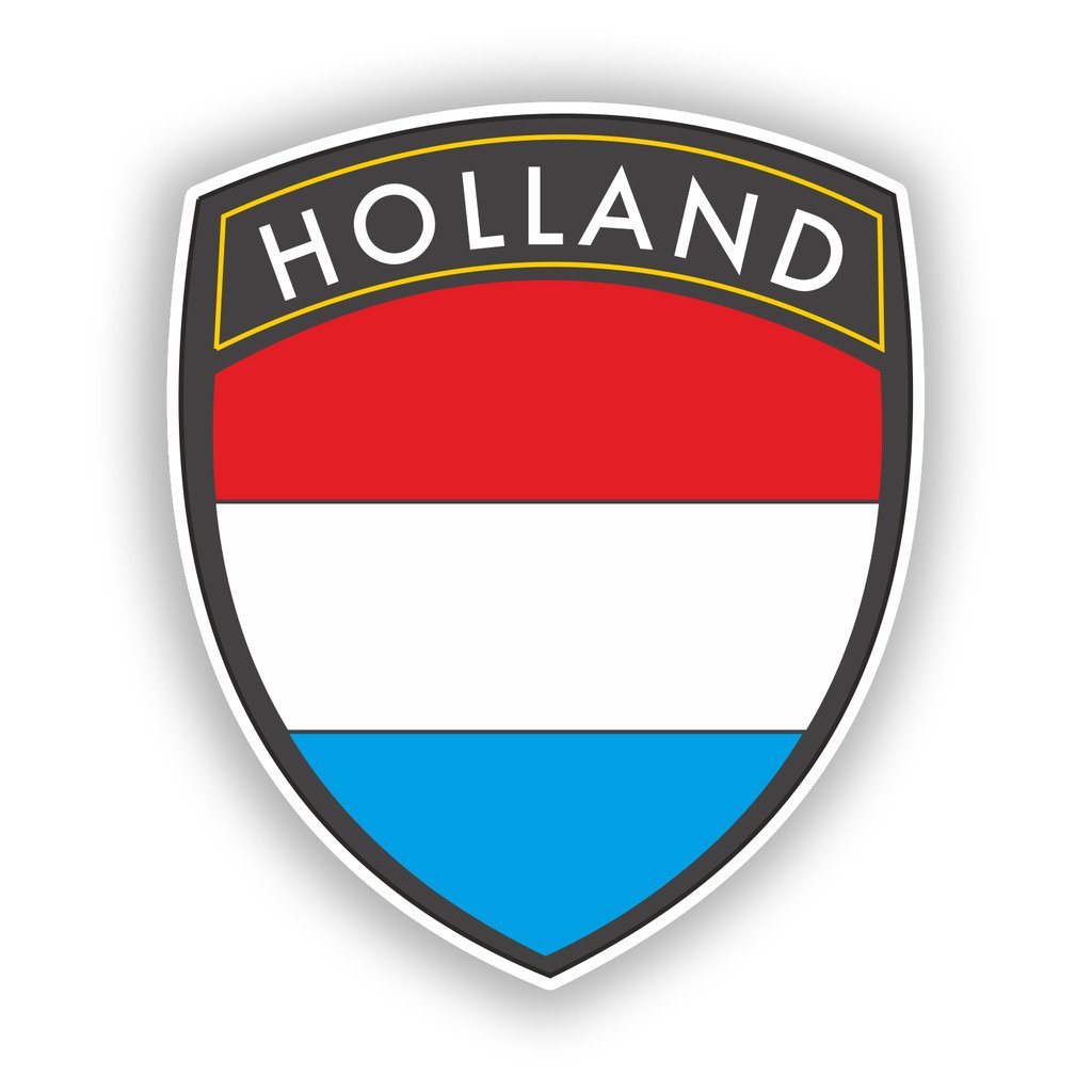Destinationvinyl Multi 2 X 10Cm/100Mm Holland Flag Design Vinyl Stickers Travel Luggage #10618